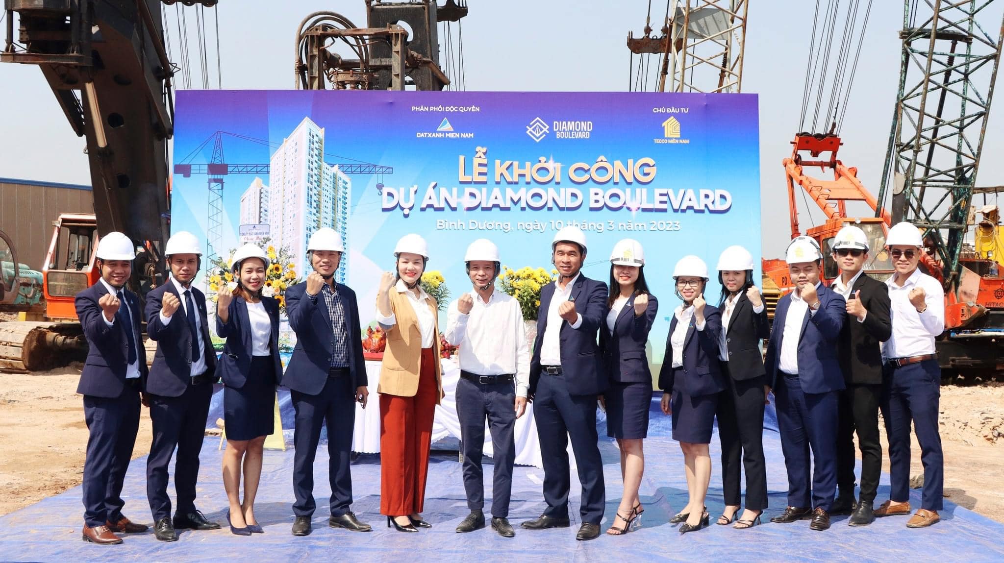 Khởi công xây dựng - tiến độ dự án căn hộ Diamond Boulevard Bình Dương Ql 13 - TECCO MIỀN NAM